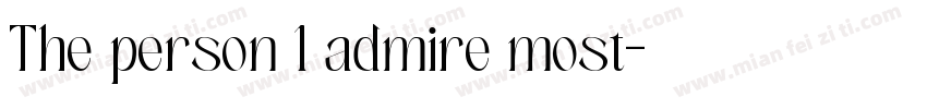 The person I admire most字体转换